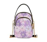 tplaotee Morbido pastello lavanda fiore alla moda piccola borsa a tracolla con multi tasche borse da donna per la corsa