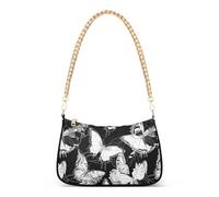 tplaotee Nero Bianco Farfalla Catena Alla Moda Donna Cross Body Borse Borse a Mano per Essenziali per le Donne