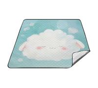 tplaotee Nuvola a forma di animale carino impermeabile spiaggia necessità impermeabile campeggio partito pieghevole coperta da picnic per outdoor donne regalo estivo alfombra para picnic