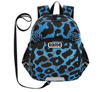 tplaotee Orecchie carine Personalizzate Zaino per Bambini Guinzaglio Ragazzo Ragazza Anti-Perso Personal Bambino Borsa per Bambini con Striscia Riflettente Blu Nero leopardato, Stampa leopardata Blu,