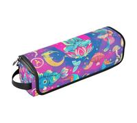 tplaotee Organizer 2 in 1 per strumenti per capelli, con cuscinetto resistente al calore, impermeabile, portatile, aperto, piatto, borsa da viaggio per straigheners, ferro arricciacapelli,