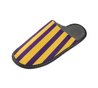 tplaotee Pantofola diritta viola gialla del modello della striscia per le pantofole dell'interno delle donne con la schiuma di memoria per la casa, camera