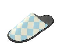 tplaotee Pantofole beige blu della pantofola delle donne per le donne con la schiuma di memoria per la casa, camera da letto
