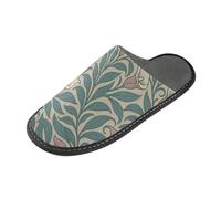 tplaotee Pantofole da donna con calde, calde, in memory foam, stile vintage, calde, per casa, camera da letto, Motivo vintage con calle, 42/42.5 EU