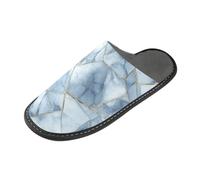 tplaotee Pantofole geometriche delle donne delle pantofole di stile delle pietre di marmo per le donne con schiuma di memoria per la casa,