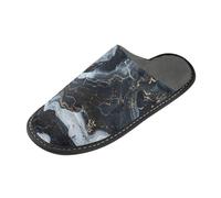 tplaotee Pantofole nere astratte di marmo per le donne pantofole dell'interno delle donne con la schiuma di memoria per la casa, camera da letto