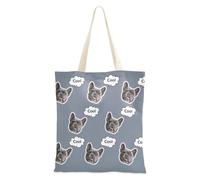 tplaotee Personalizzato Pet Avatar su Tela ToteBag Bulk Canvas Shopping Bags Per Generi Alimentari Borse di Tela Bulk Per Le Donne Lavoro Blanks Ardesia Grigio Tinta unita Pianura pura