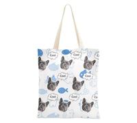 tplaotee Personalizzato Pet Avatars su Tela Tote Bag Bulk Canvas Totes Bulk Canvas Totes Bulk Canvas Totes Per Le Donne spazi vuoti Cartoon Carino Gatti Pesce Bianco