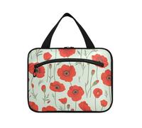 tplaotee Pittura a olio Poppy appeso borsa per gli uomini che viaggiano con gancio, designer pieghevole kit borsa per viaggio make up viaggio bolso viajero para mujer M, Pittura a olio papavero