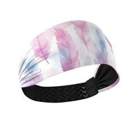 tplaotee Piume Acquerello Colori Pastello Raffreddamento moda fasce per le donne Elastiche fasce per il sudore per la testa per Palestra Atletica Sport lavaggio viso