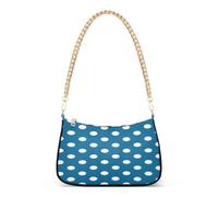 tplaotee Pois bianchi su sfondo blu alla moda catena cross body borse borse a mano per moglie
