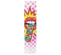 tplaotee Pop Art Dots Lips Red Grip Tape Skateboard Design Antistrappo Fusion Scooter Grip Tape Antistrappo Mini Cruiser Skateboard Grip, 83 x 22,9 cm