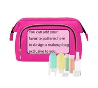 tplaotee Profondo Pesca Tinta Unita Pure Plain Grandi Borse Cosmetici Personalizzare Portatile Della Moneta Delle Donne Portafoglio per Cosmetici Da Toeletta, profondo Pesca Tinta unita Pure Plain, 1