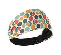 tplaotee Retro colorato cerchio raffreddamento running fascia per le donne elastico sudato bande per yoga corsa basket tennis