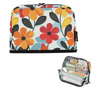 tplaotee Retro Fiori Matita Del Supporto Del Supporto Della Penna Grande Capacità Cassa Della Penna di Cancelleria di Capacità per Uomo Cosmetici estuche para lapices nina