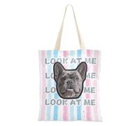 tplaotee Rosa e Azzurro Motivo A Strisce Doodle Art Personalizzato Pet Avatars su Bulk Canvas Tote Bags Borsa di Tela Personalizzata Per Le Donne Borse di Tela Bulk per Amico Pianura