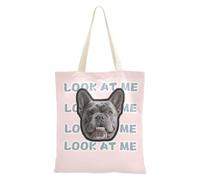 tplaotee Rosa nebbiosa tinta unita pura pianura personalizzata animali domestici avatar su borsa di tela foto personalizzata borse di tela per le donne borse di tela Bulk per Lady Plain