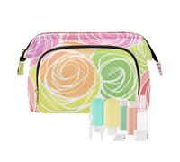 tplaotee Rose Colorful Make Up Bags Essentials Donna Coin Change Borsa per Organizzatore Cosmetico, Rosa colorata, 1 size