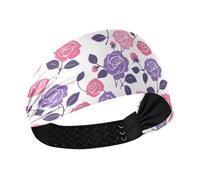 tplaotee Rose Moisture Wicking donne fasce per capelli Fascia elastica per il sudore per le donne per ciclismo corsa lavaggio viso basket