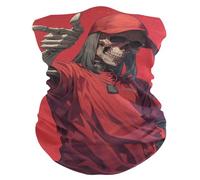 tplaotee Scaldacollo con scheletro fresco per il collo, colore rosso scuro, nero, per il tempo caldo/freddo, resistente alla polvere e allo sporco, maschera viso estensibile rinfrescante
