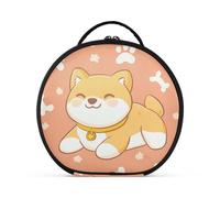tplaotee Shiba inu bone dog orangoiletry Bag con scomparti e maniglia cerniera borse trucco per le donne con divisori regolabili 27,9 cm