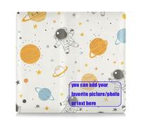 tplaotee Space Astronauts Planets personalizzare Premium Leather Car Registration & Insurance Card Holder Essential Wallet Case Registration and Insurance Card Holder for Driver Auto Owners Trailer