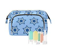 tplaotee Star Of David Hanukkah, trousse per cosmetici, leggera, per cosmetici grandi, Stella Di David Hanukkah, 1 size
