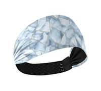 tplaotee Supporto per fascia con pietre di marmo stile geometrico, antiscivolo, testa elastica per corsa, palestra, pallavolo, pallavolo
