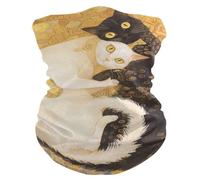 tplaotee Tai Chi - Copricapo e collo bohemien, bianco e nero, antivento e ad asciugatura rapida, da donna, per pesca, escursionismo, motociclismo