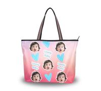 tplaotee tessuto di seta con cerniera piccole borse estive pulcino Immagine personalizzata su borse casual spalla lavoro (senario) Size15.7 x 11.4 Red Gradient Modern Art