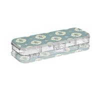 tplaotee Tradizionale modello cinese Lady Bug Teal progettato scatola di plastica per matite doppio strato penne caso duro per forniture di cancelleria con coperchio a scatto