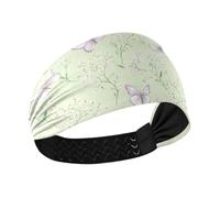 tplaotee Verde Primavera Farfalla Traspirante Traspirante Fascia Donne Elastici per Capelli per Capelli per Donna per Palestra Ciclismo Pallavolo Tennis