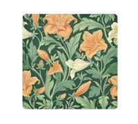 tplaotee vintage arancione giglio fiore foglie verdi stile William Morris autoadesivo porta trucco panno borsa da viaggio organizzatore avvolgere fotocamera lente panno involucro trucco per donne