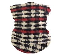 tplaotee Vintage Buffalo Plaid Neutro Rosso e Nero Quattro Stagioni Protezione UV Ghette per il collo di raffreddamento per gli uomini Maschera facciale di raffreddamento traspirante riutilizzabile