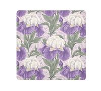 tplaotee Vintage viola e bianco iris fiori protettivi borse da viaggio panno make up organizer avvolgere fotocamera lente panno wrapper cosmetici organizer per viaggi dimensioni 55,1 x 55,1 cm
