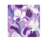 tplaotee Viola e bianco iris fiori Portatile Viaggio Borse Panno Cosmetico Borsa Da Viaggio Organizzatore Wrap Camera Lens Panno Wrapper Trucco Per Le Donne Dimensioni 55,1 x 55,1 cm