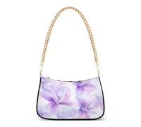 tplaotee Watercolor Lily Flowers Light Purple trendy catena crossbody borsa a mano per le donne per viaggiare