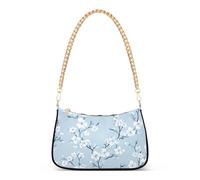 tplaotee White Cherry Blossoms Soft Blue trendy catena borsa per le donne borse a tracolla per regali di compleanno per le donne