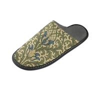 tplaotee William Morris, pantofole da donna con motivo floreale di giglio vintage, calde, per interni, con memory foam, per casa, camera da letto, Vintage Lily Flower Pattern William Morris, 43/44 EU