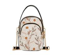 tplaotee William Morris Style Daisy Almond Kakhi borsa alla moda da donna a tracolla con multi tasche borse da donna regali di compleanno per le donne