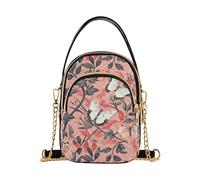 tplaotee William Morris Style Rustic Ethnic Butterflies trendy crossbody spalla con multi tasche borsa essenziale per le donne