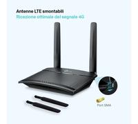 TP-Link TL-MR100 router wireless Fast Ethernet Banda singola (2.4 GHz) 4G Nero