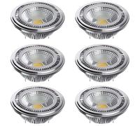 TPMAFF AR111 G53 LED Riflettore Lampadina 15 Watt COB 1500 Lumen (equivalente a 120W ES111) Angolo del Fascio di 60° Faretto AC 85V -265V Non dimmerabile (Confezione da 6)