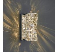 TPMAFF Lampada da Parete a LED di Lusso Leggera, Applique da Parete in Cristallo K9, per Parete di Fondo TV, Camera da Letto, Camera da Letto, Applique da Comodino （3000K）