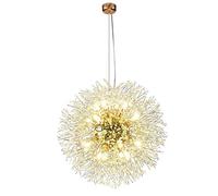 TPMAFF Lampadari a 16 Luci per Camera da Letto, Lampade a Sospensione Moderne a Dente di Leone Illuminazione a Soffitto in Cristallo,Lampada a Sospensione per Interni per Soggiorno del Ristorante