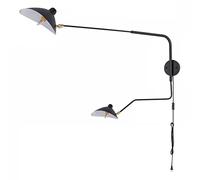 TPMAFF lampade da parete plug-in,Applique a braccio oscillante lungo in stile industriale con cavo e interruttore,illuminazione per interni per soggiorno camera da letto (lampadina non inclusa)