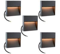 TPMAFF Segnapasso 5-Pack, LED 6W Faretti per Recinzione, Montaggio a Superficie, Tensione di Linea AC 100 V-277 V, Classificazione IP65 per Esterni Impermeabile, per Scale Scale Recinzioni