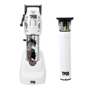 TPOB Bianco Slime 2 Splatt Clipper Trimmer Set Barbiere Capelli Clippers per Uomo 6800 RPM