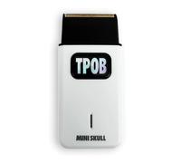 TPOB Mini rasoio singolo a forma di teschio dal design compatto che può stare in tasca con un motore turbo, perfetto sia per uso professionale che domestico (bianco)