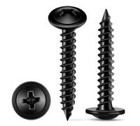 TPOHH Viti per legno, filettatura completa a testa piatta con disco, vite universale, Ø 4,2 x 32 mm, attacco PH nero, rivestite, viti a croce, viti autofilettanti, viti per truciolato, 200 pezzi